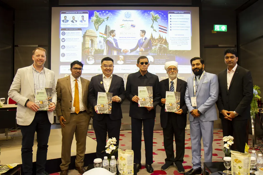 Guests and partners on stage at the India–Thailand Business Conclave 2026